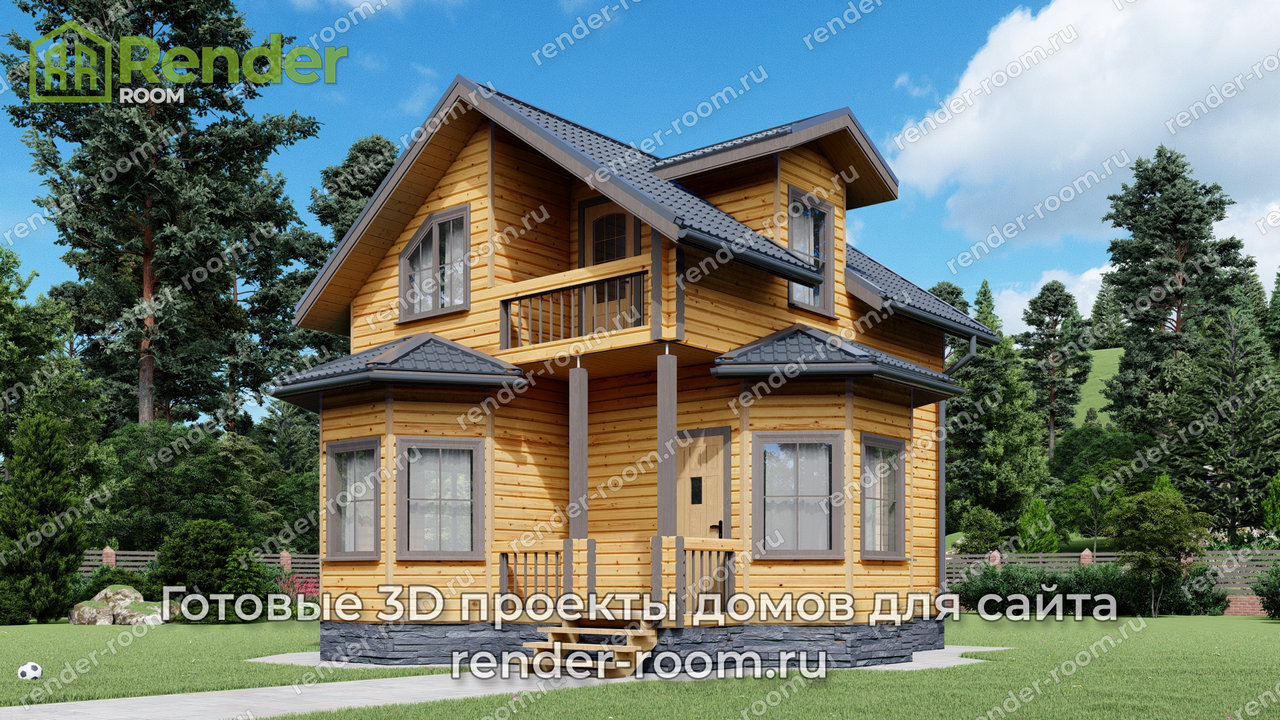 Проект 7х8 метров, площадью 54,87 м2