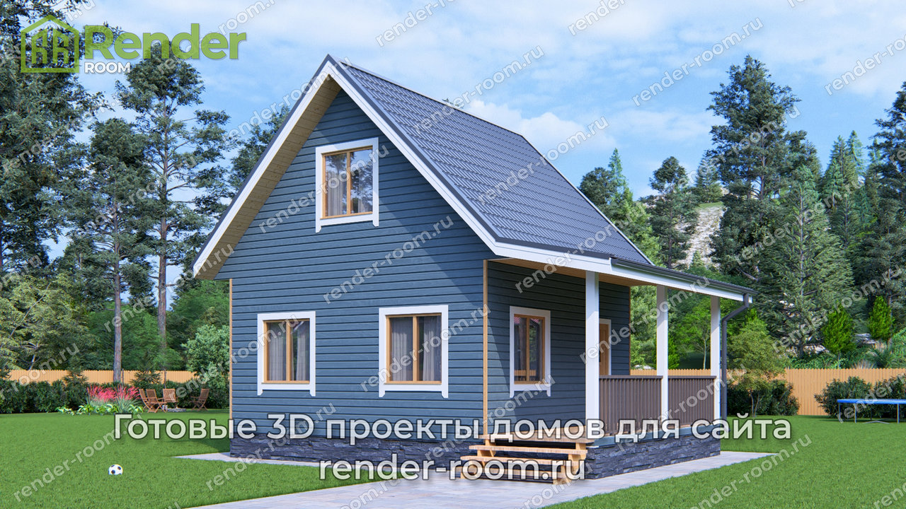 Проект 6х6 метров, площадью 55,3 м2