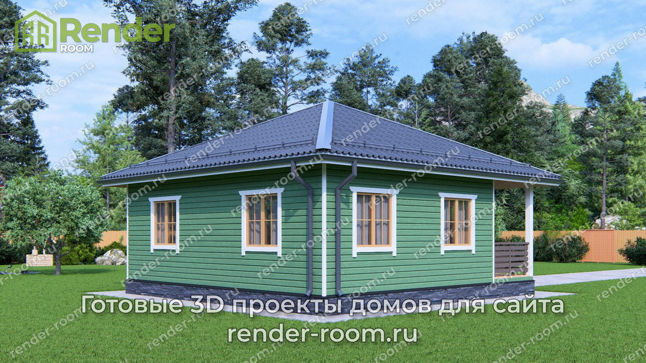 Проект 8х8 метров, площадью 49,37 м2
