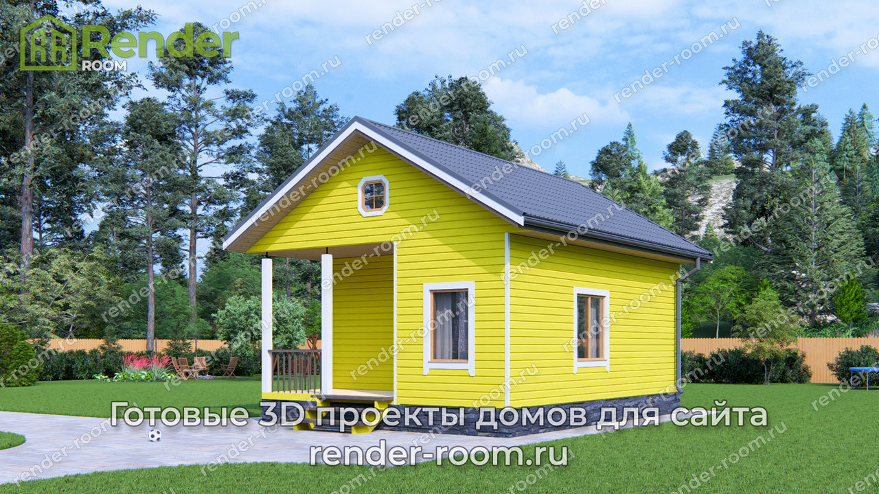 Проект 6х8 метров, площадью 34,87 м2