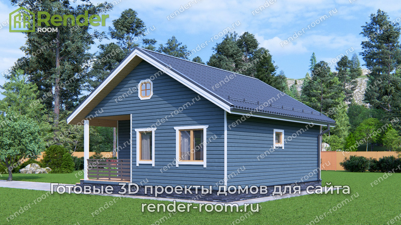 Проект 8х8 метров, площадью 47,17 м2
