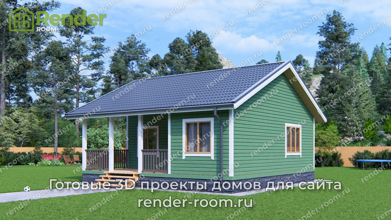 Проект 8х9 метров, площадью 48,23 м2