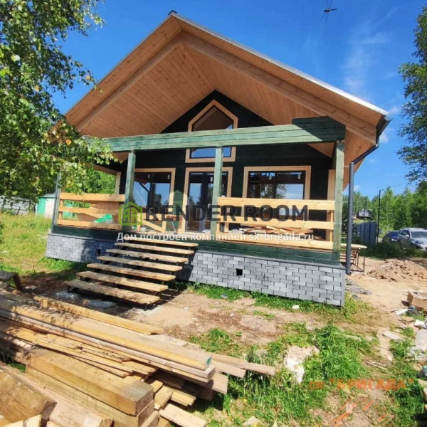 Дом из бруса с антресолью