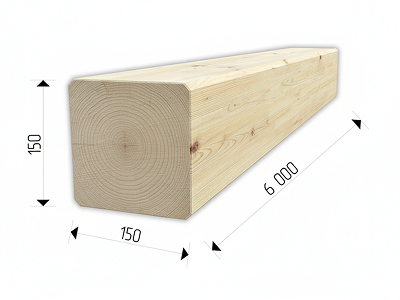 Обрезной брус 150х150 мм